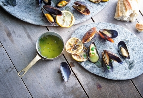 Grilled Mussels on the Half Shell 